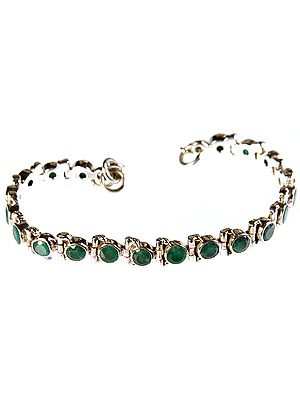 Faceted Emerald Bracelet