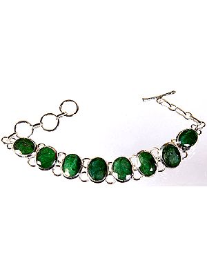 Faceted Emerald Bracelet