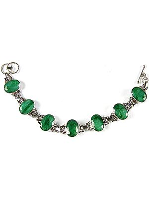 Faceted Emerald Bracelet