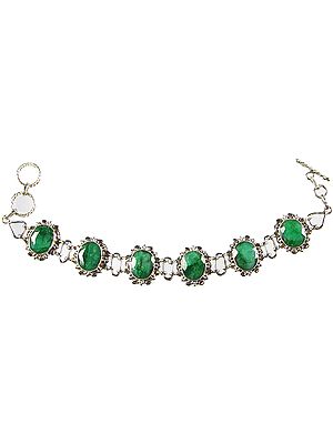 Faceted Emerald Bracelet