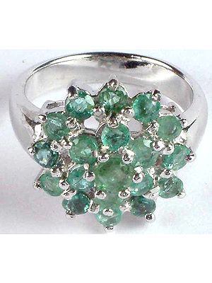 Faceted Emerald Flower