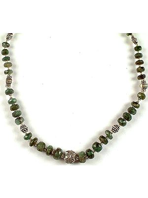 Faceted Emerald Necklace