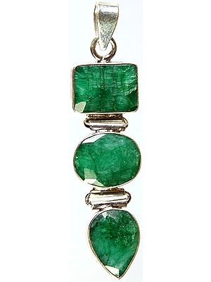 Faceted Emerald Pendant