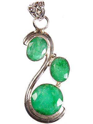 Faceted Emerald Pendant