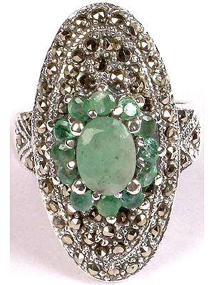Faceted Emerald Ring