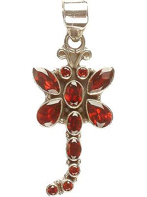 Faceted Garnet Dragonfly