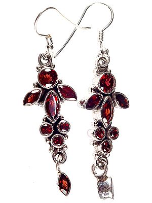 Faceted Garnet Earrings