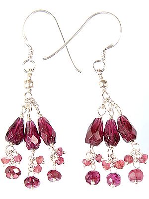 Faceted Garnet Earrings