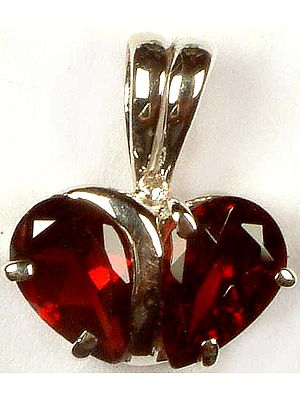 Faceted Garnet Heart