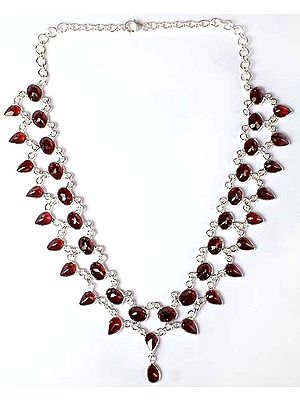Faceted Garnet Necklace
