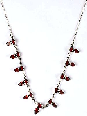 Faceted Garnet Necklace