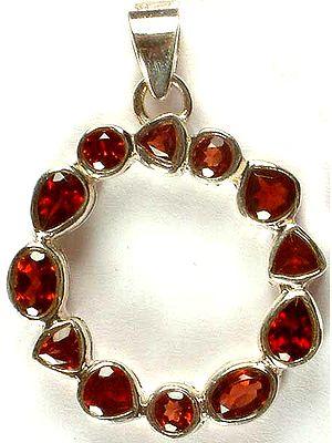 Faceted Garnet Pendant