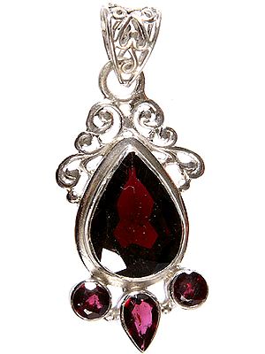 Faceted Garnet Pendant