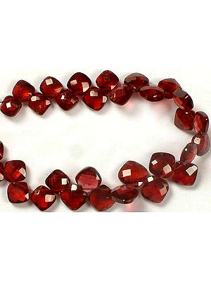 Faceted Garnet Rhombuses