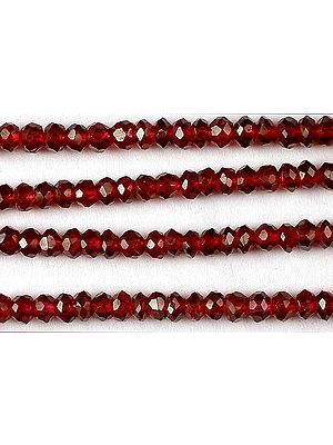 Faceted Garnet Rondells