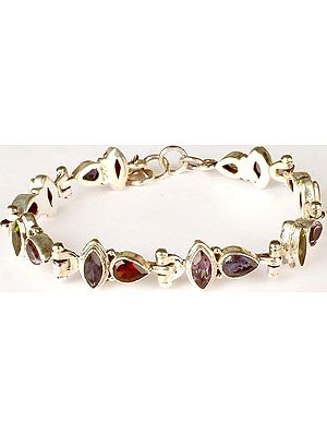 Faceted Gemstone Bracelet