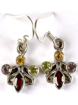 Faceted Gemstone Earrings