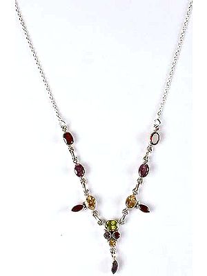 Faceted Gemstone Necklace