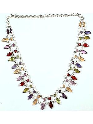 Faceted Gemstone Necklace