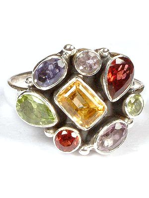 Faceted Gemstone Ring
