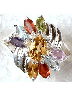 Faceted Gemstone Ring