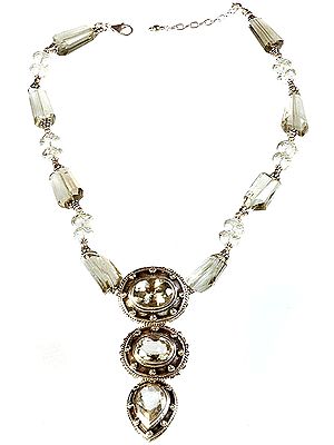 Faceted Green Amethyst Necklace