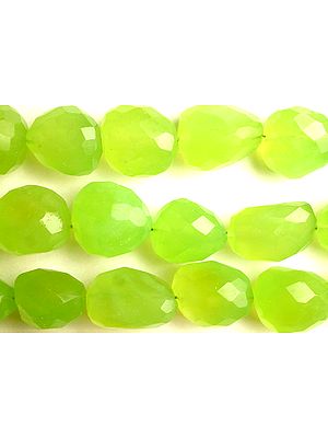 Faceted Green Chalcedony Tumbles