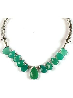 Faceted Green Onyx Choker