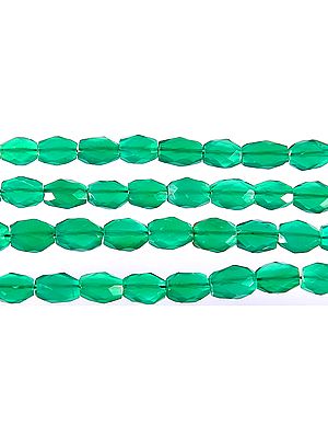 Faceted Green Onyx Ovals