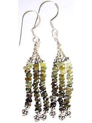 Faceted Green Tourmaline Earrings