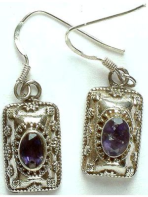 Faceted Iolite Earrings
