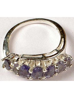 Faceted Iolite Ring