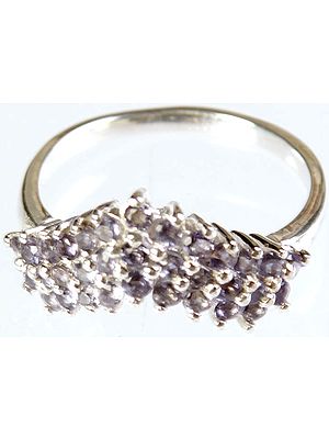 Faceted Iolite Ring
