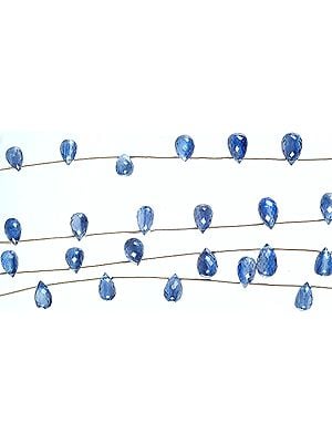 Faceted Kyanite Side-Drilled Drops | Gemstone Beads