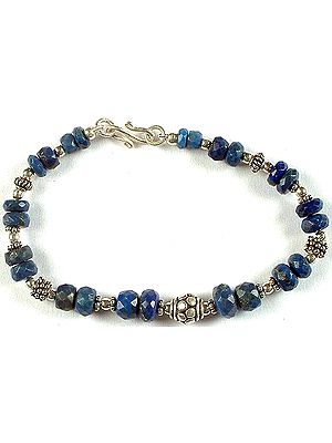 Faceted Lapis Lazuli Bracelet