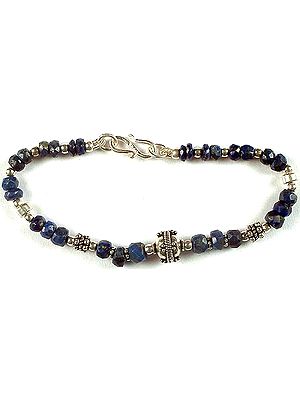 Faceted Lapis Lazuli Bracelet