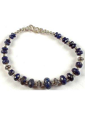 Faceted Lapis Lazuli Bracelet