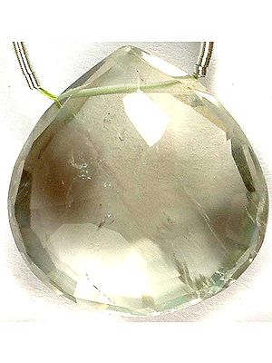 Faceted Large Green Amethyst Briolette