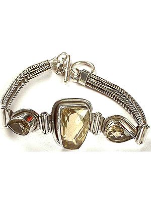 Faceted Lemon Topaz Bracelet