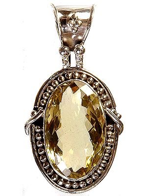 Faceted Lemon Topaz Pendant