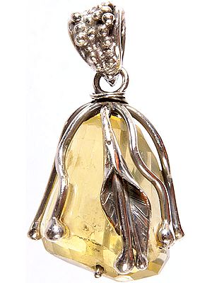 Faceted Lemon Topaz Pendant