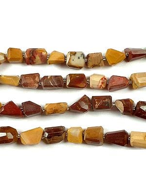 Faceted Mookaite Tumbles | Gemstone Beads