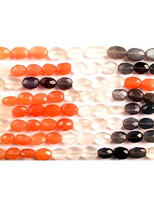 Faceted Multi-Color Moonstone Ovals