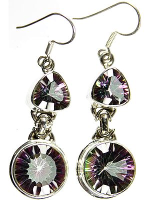 Faceted Mystic Topaz Earrings