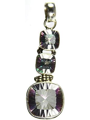 Faceted Mystic Topaz Pendant