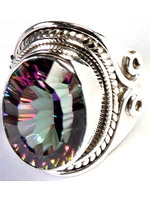 Faceted Mystic Topaz Ring