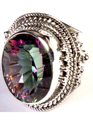 Faceted Mystic Topaz Ring