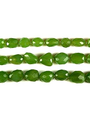 Faceted Parrot Green Chalcedony Tumbles