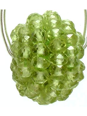 Faceted Peridot Beaded Necklace Center