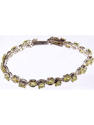 Faceted Peridot Bracelet